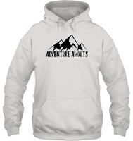 Adventure Awaits Unisex Heavyweight Pullover Hoodie