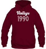 1990 Retro Vintage Birth Year Blast Unisex Heavyweight Pullover Hoodie