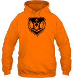 Cool Angry Grizzly Bear Shirt Unisex Heavyweight Pullover Hoodie