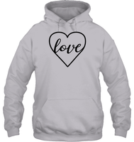 Love In Heart Valentine's Day Unisex Heavyweight Pullover Hoodie