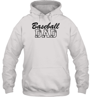 Baseball Dad Shirt Unisex Heavyweight Pullover Hoodie With Baseball Stripes