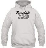 Baseball Dad Shirt Unisex Heavyweight Pullover Hoodie With Baseball Stripes