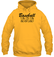 Baseball Dad Shirt Unisex Heavyweight Pullover Hoodie With Baseball Stripes