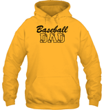 Baseball Dad Shirt Unisex Heavyweight Pullover Hoodie With Baseball Stripes