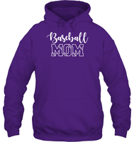 Baseball Mom Shirt Unisex Heavyweight Pullover Hoodie With Baseball Stripes