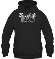 Baseball Dad Shirt Unisex Heavyweight Pullover Hoodie With Baseball Stripes