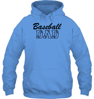 Baseball Dad Shirt Unisex Heavyweight Pullover Hoodie With Baseball Stripes