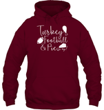 Turkey, Football & Pie Oh My Shirt – The Ultimate Fall Trio Unisex Heavyweight Pullover Hoodie