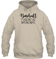 Baseball Mom Shirt Unisex Heavyweight Pullover Hoodie With Baseball Stripes