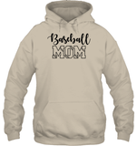 Baseball Mom Shirt Unisex Heavyweight Pullover Hoodie With Baseball Stripes