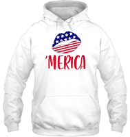 Merica Lips 4th Of July Shirt Unisex Short Sleeve, Long Sleeve, Hoodies, Sweatshirt