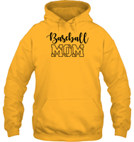 Baseball Mom Shirt Unisex Heavyweight Pullover Hoodie With Baseball Stripes