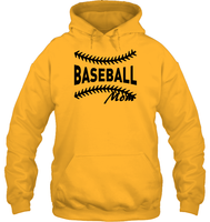 Baseball Mom Shirt Unisex Heavyweight Pullover Hoodie With Baseball Stripes