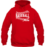 Baseball Mom Shirt Unisex Heavyweight Pullover Hoodie With Baseball Stripes