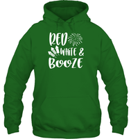 Red White And Booze 4th Of July Shirt Unisex Heavyweight Pullover Hoodie