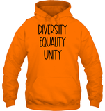 Diversity Equality Unity Shirt Unisex Heavyweight Pullover Hoodie