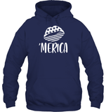 Merica Lips 4th Of July Shirt Unisex Heavyweight Pullover Hoodie