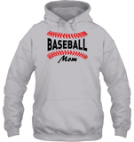 Baseball Mom Shirt, Long Sleeve, Hoodie, and Sweatshirt With Baseball Stripes