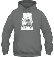 Merica Mom Bun 4th Of July Shirt Unisex Heavyweight Pullover Hoodie