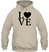 Love Letters With Heart Valentine's Day Unisex Heavyweight Pullover Hoodie