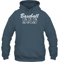 Baseball Dad Shirt Unisex Heavyweight Pullover Hoodie With Baseball Stripes