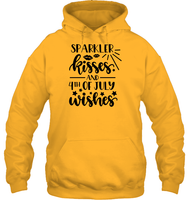 Sparkler Kisses 4th Of July Shirt Unisex Heavyweight Pullover Hoodie