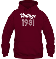 1981 Retro Vintage Birth Year Blast Unisex Heavyweight Pullover Hoodie