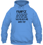 Nurse Hold My Beer Nurse Shirt Unisex Heavyweight Pullover Hoodie