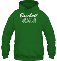 Baseball Dad Shirt Unisex Heavyweight Pullover Hoodie With Baseball Stripes