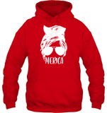 Merica Mom Bun 4th Of July Shirt Unisex Heavyweight Pullover Hoodie