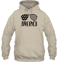 America Sunglasses 4th Of July Shirt Unisex Heavyweight Pullover Hoodie