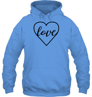 Love In Heart Valentine's Day Unisex Heavyweight Pullover Hoodie