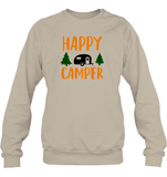 Happy Camper Unisex Fleece Pullover Sweatshirt