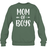 Mom Of Boys Family Shirt Unisex Fleece Pullover Sweatshirt