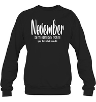 November Birthday Month Unisex Fleece Pullover Sweatshirt