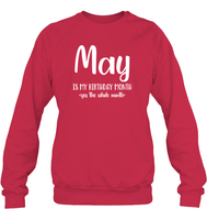 May Birthday Month Unisex Fleece Pullover Sweatshirt