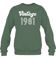 1981 Retro Vintage Birth Year Blast Unisex Fleece Pullover Sweatshirt