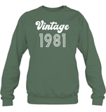 1981 Retro Vintage Birth Year Blast Unisex Fleece Pullover Sweatshirt
