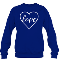 Love In Heart Valentine's Day Unisex Fleece Pullover Sweatshirt