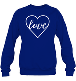 Love In Heart Valentine's Day Unisex Fleece Pullover Sweatshirt