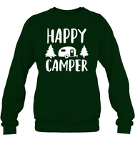 Happy Camper Unisex Fleece Pullover Sweatshirt