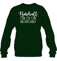 Baseball Dad Shirt Unisex Fleece Pullover Sweatshirt With Baseball Stripes