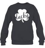 Lucky St Patrick's Day Shirt Unisex Fleece Pullover Sweatshirt