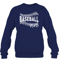 Baseball Dad Shirt Unisex Fleece Pullover Sweatshirt With Baseball Stripes