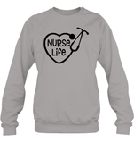Nurse Life Nurse Shirt Unisex Fleece Pullover Sweatshirt