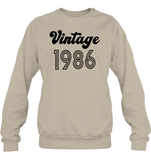 1986 Retro Vintage Birth Year Blast Unisex Fleece Pullover Sweatshirt