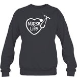 Nurse Life Nurse Shirt Unisex Fleece Pullover Sweatshirt