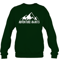 Adventure Awaits Unisex Fleece Pullover Sweatshirt