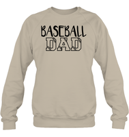 Baseball Dad Shirt Unisex Fleece Pullover Sweatshirt With Baseball Stripes