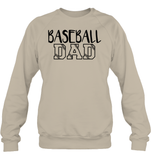 Baseball Dad Shirt Unisex Fleece Pullover Sweatshirt With Baseball Stripes